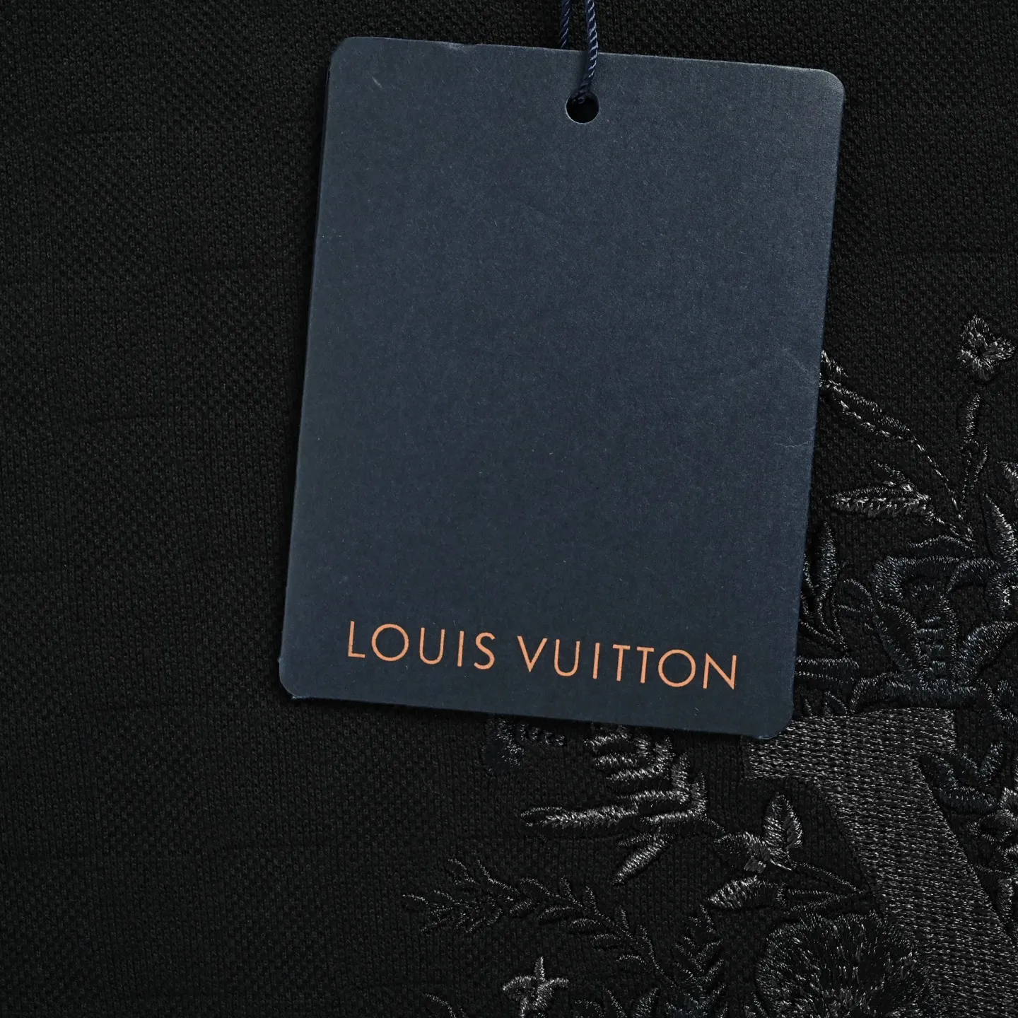 Louis Vuitton/Louis Vuitton floral embroidered checkerboard short sleeves